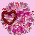 💗 Valentine’s Day Heart Wreath | Pink & Red Mesh Door Wreath