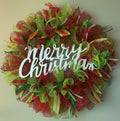 Merry Christmas Deco Mesh Wreath – 19”
