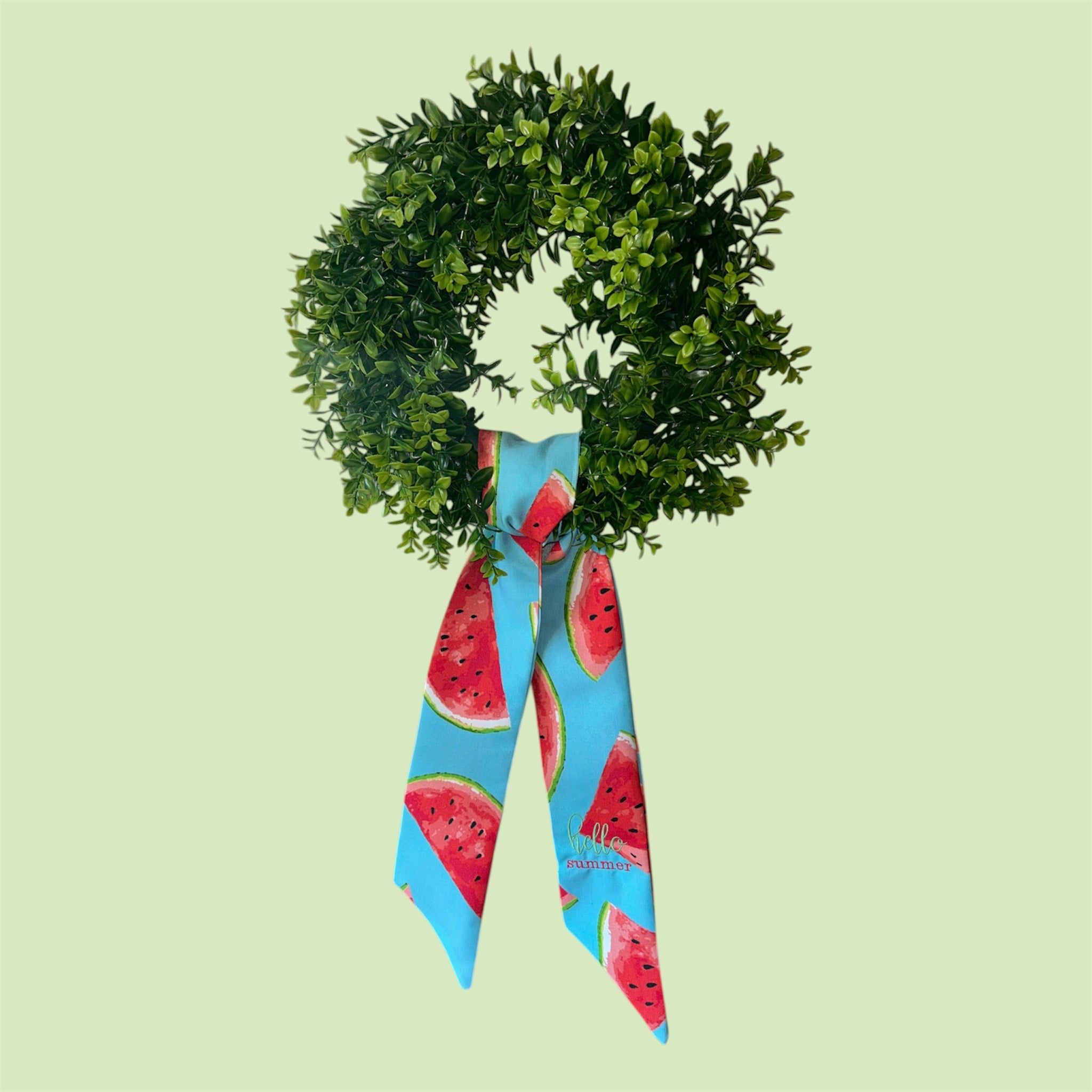 🍉 Hello Summer Embroidered Wreath Sash
