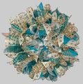🌊 Coastal Starfish Wreath | Teal & Natural Mesh Door Wreath