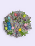 🐰 Pastel Bunny Easter Wreath – 19” Fluffed