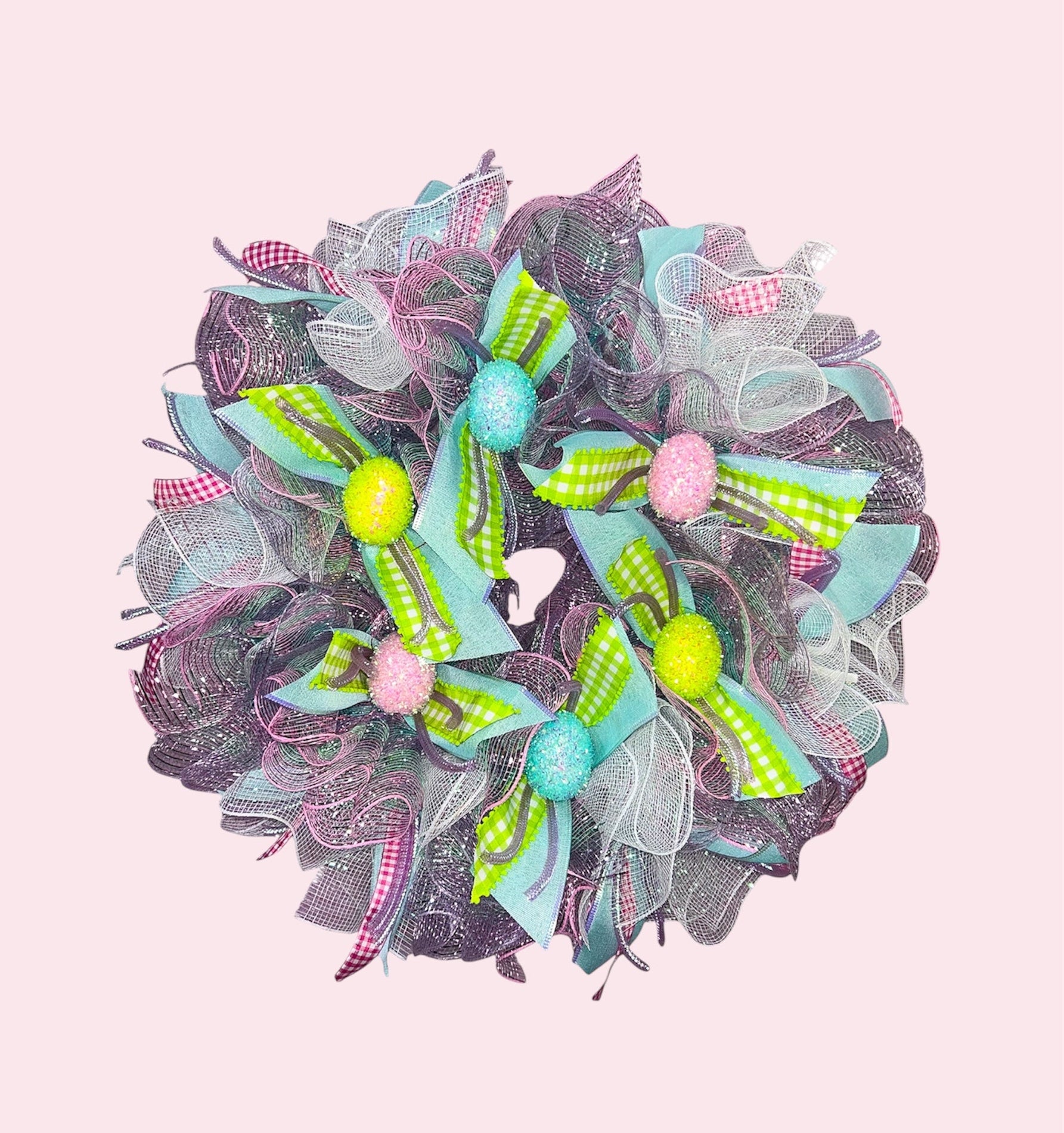 🌷Pastel Easter Egg Wreath - 19” fluffed