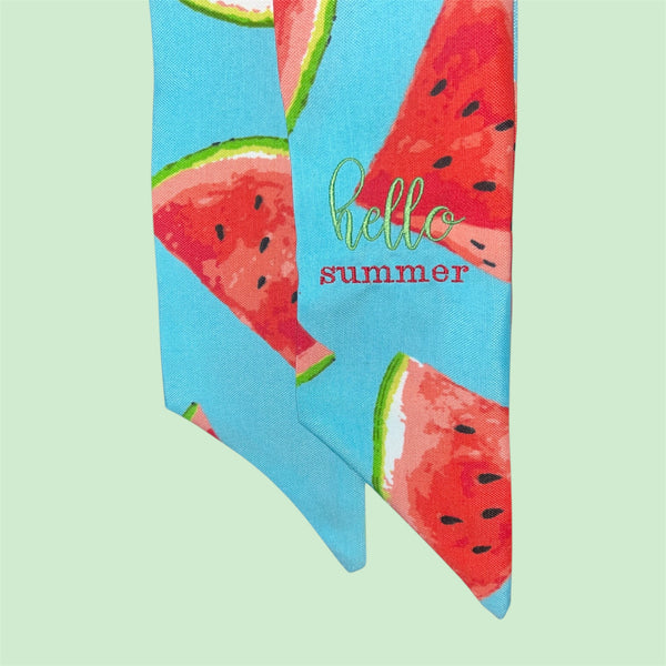 🍉 Hello Summer Embroidered Wreath Sash