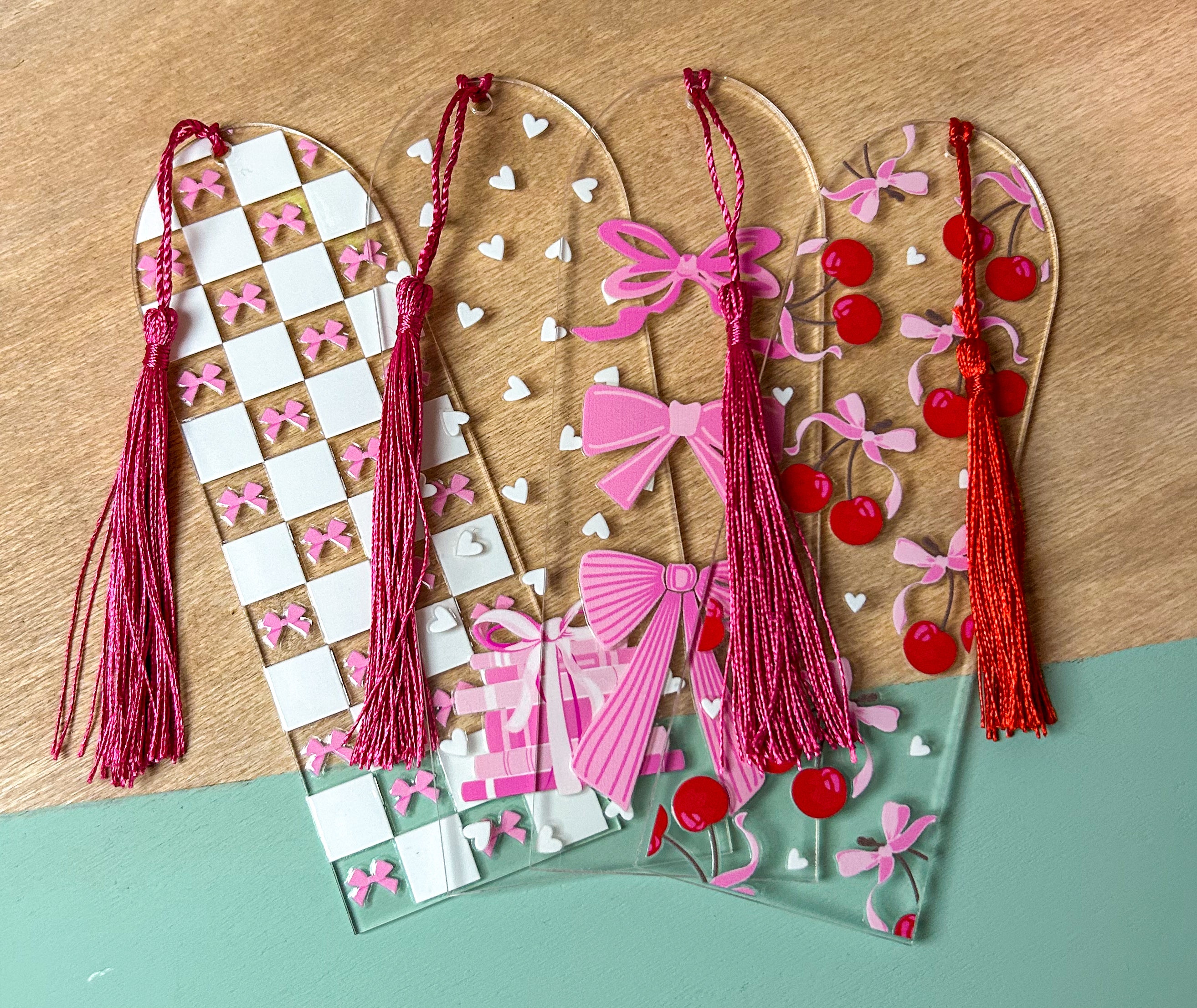 Valentine Coquette Acrylic Bookmark bundle